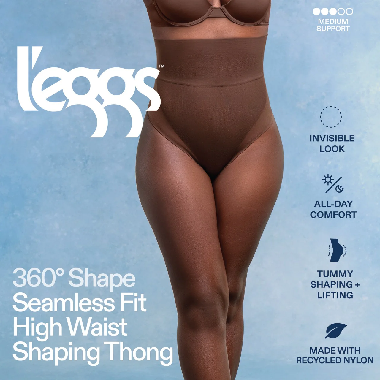 L'eggs- 360 Shape Seamless Fit - High Waist Thong - Image 3