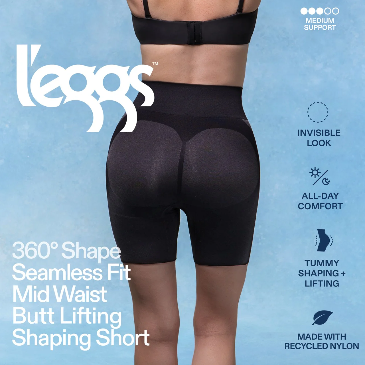 L'eggs- 360 Shape Seamless Fit - Natural Waist Short - Image 3